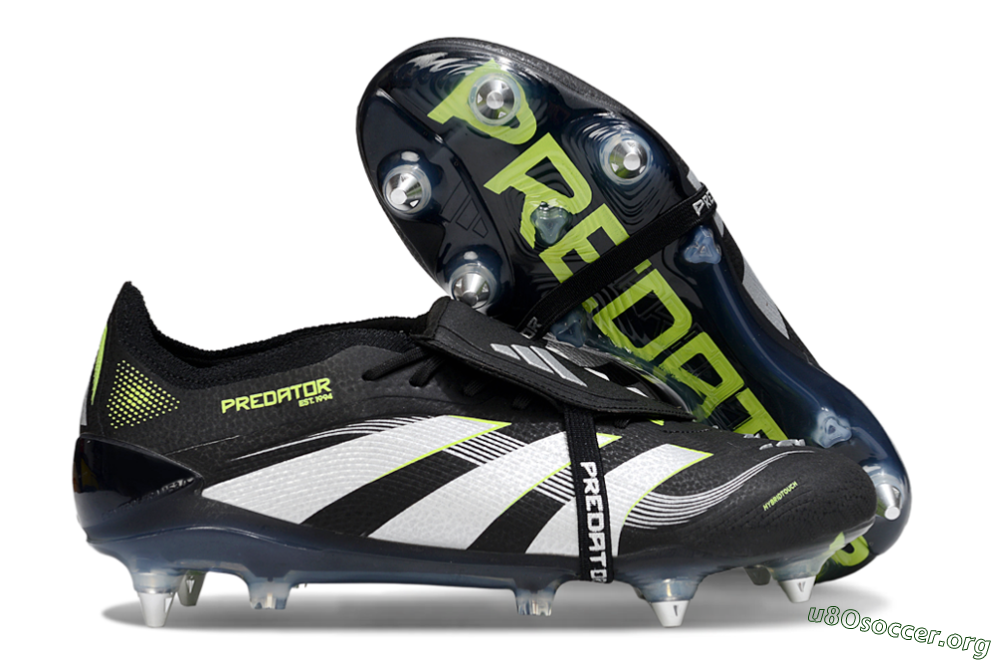 Adidas Predator 25 Elite Foldover Tongue SG Football Boots - Black/Grey/Yellow 2