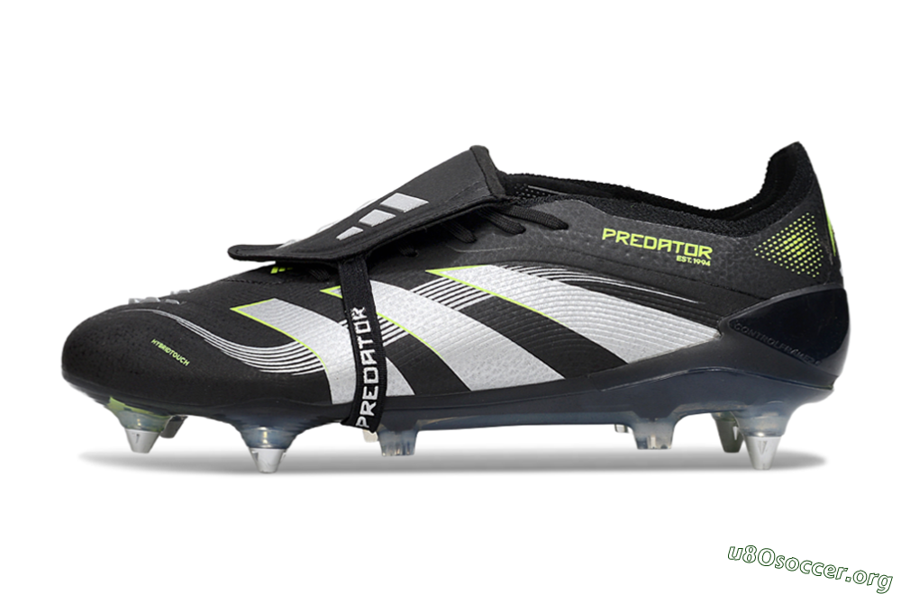 Adidas Predator 25 Elite Foldover Tongue SG Football Boots - Black/Grey/Yellow 3