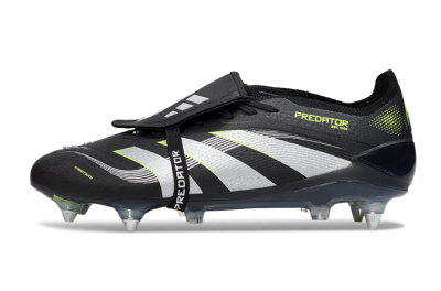 Adidas Predator 25 Elite Foldover Tongue SG Football Boots - Black/Grey/Yellow
