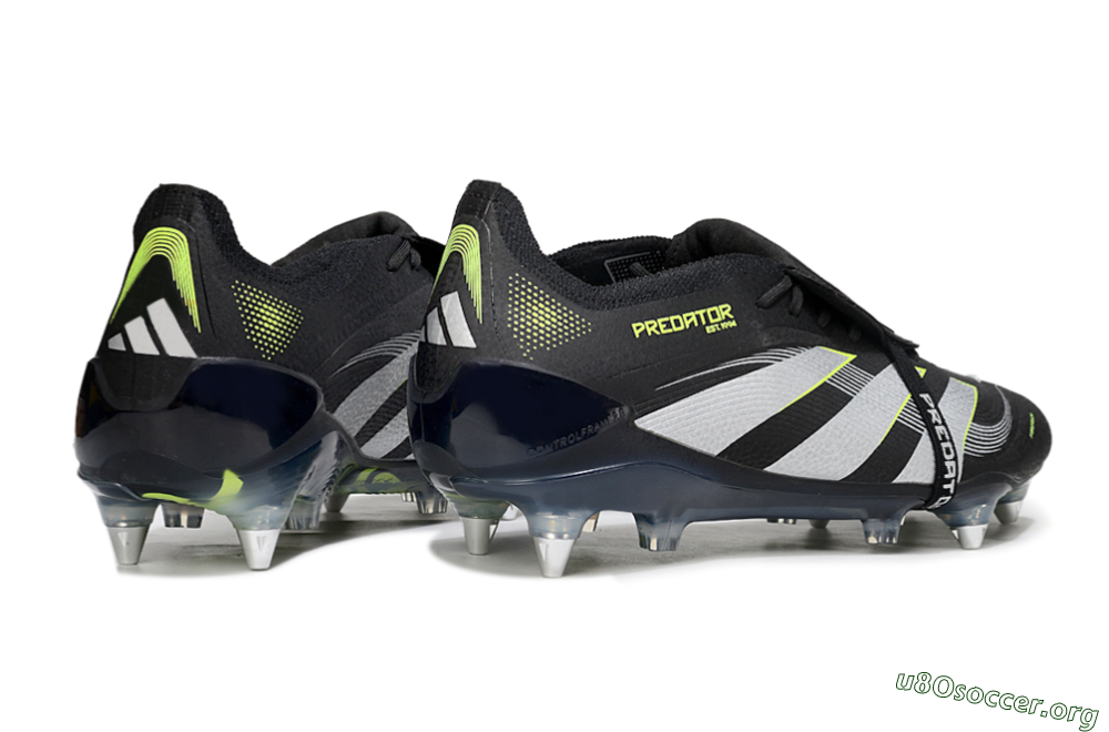 Adidas Predator 25 Elite Foldover Tongue SG Football Boots - Black/Grey/Yellow 6