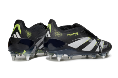 Adidas Predator 25 Elite Foldover Tongue SG Football Boots - Black/Grey/Yellow