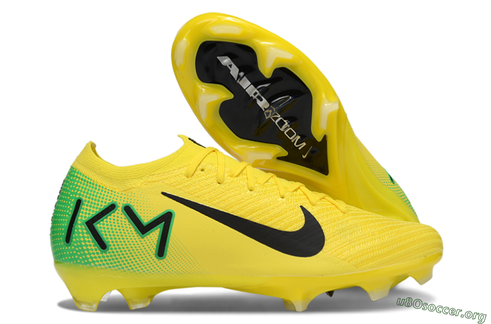 Nike Air Zoom Mercurial Vapor 16 Elite FG Football Boots - Yellow/Black/Green 2