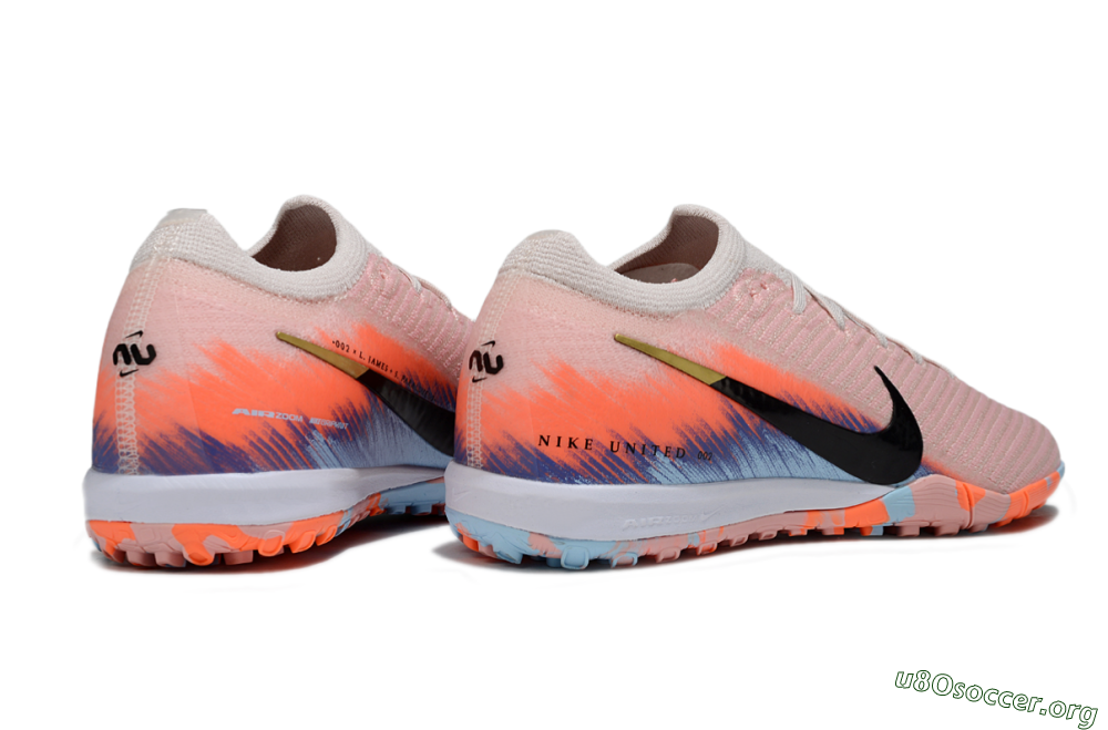 Nike Air Zoom Mercurial Vapor 16 Elite TF Football Shoes - Pink/Black/Gold 6