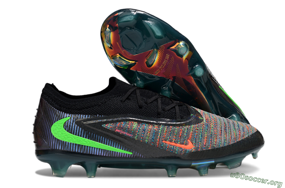 Nike Phantom 6 Elite Low FG Football Boots - Black/Yellow/Red 2