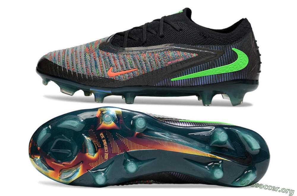 Nike Phantom 6 Elite Low FG Football Boots - Black/Yellow/Red 1