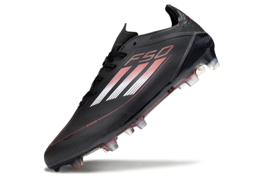 Adidas F50 Elite FG Football Boots - Black/Silver/Red