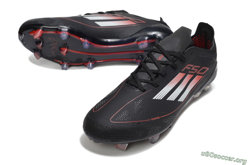 Adidas F50 Elite FG Football Boots - Black/Silver/Red 0