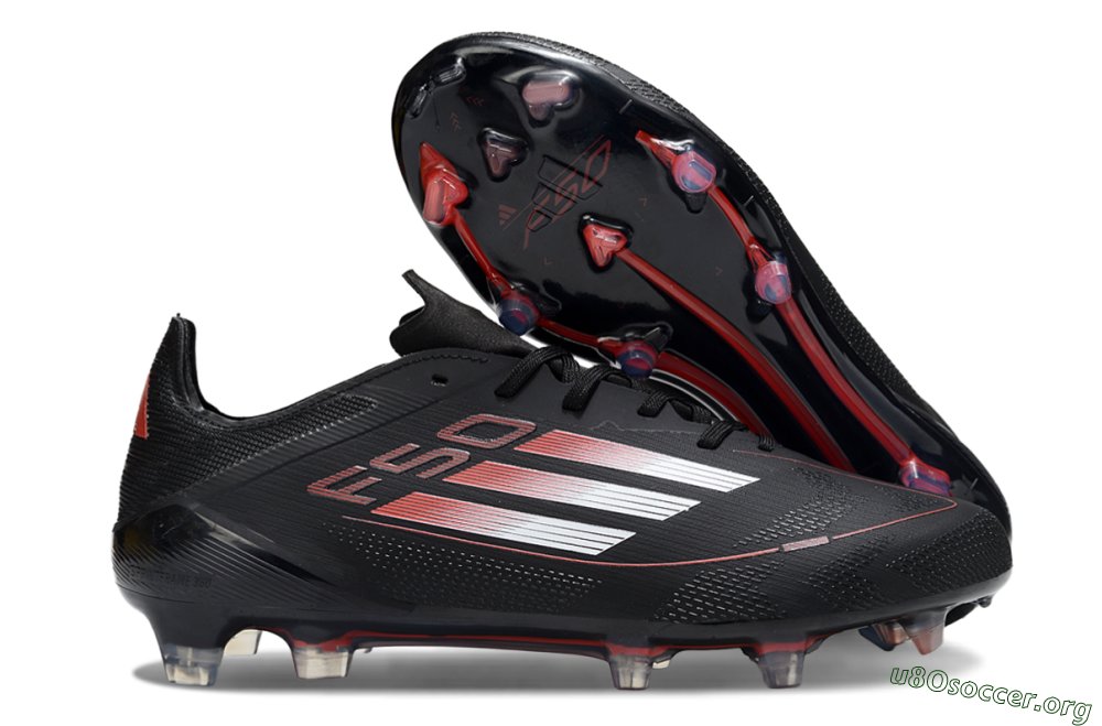 Adidas F50 Elite FG Football Boots - Black/Silver/Red 2