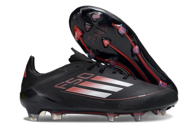 Adidas F50 Elite FG Football Boots - Black/Silver/Red