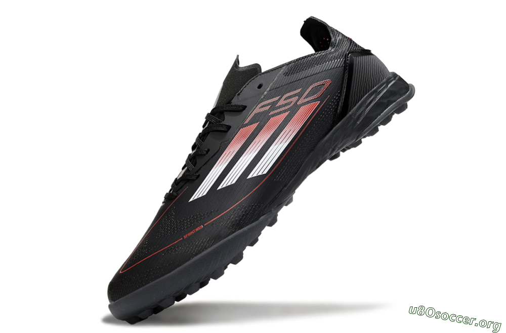 Adidas F50 Elite TF Football Shoes - Black/Silver/Red 5