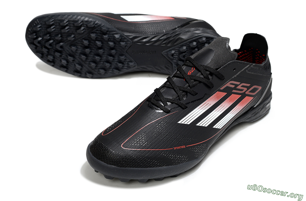 Adidas F50 Elite TF Football Shoes - Black/Silver/Red 0