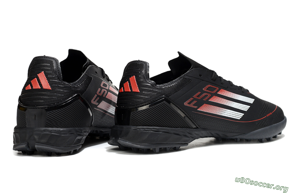 Adidas F50 Elite TF Football Shoes - Black/Silver/Red 6