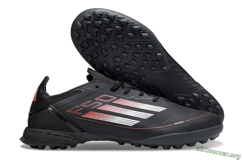 Adidas F50 Elite TF Football Shoes - Black/Silver/Red 2