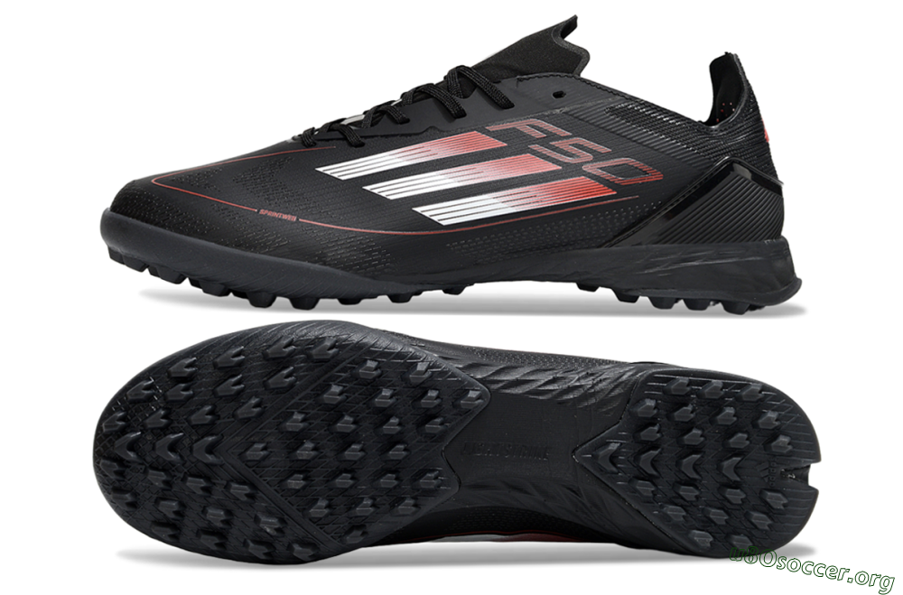 Adidas F50 Elite TF Football Shoes - Black/Silver/Red 1