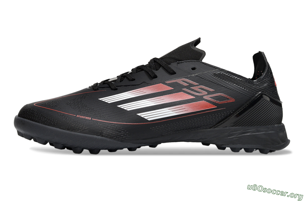 Adidas F50 Elite TF Football Shoes - Black/Silver/Red 3