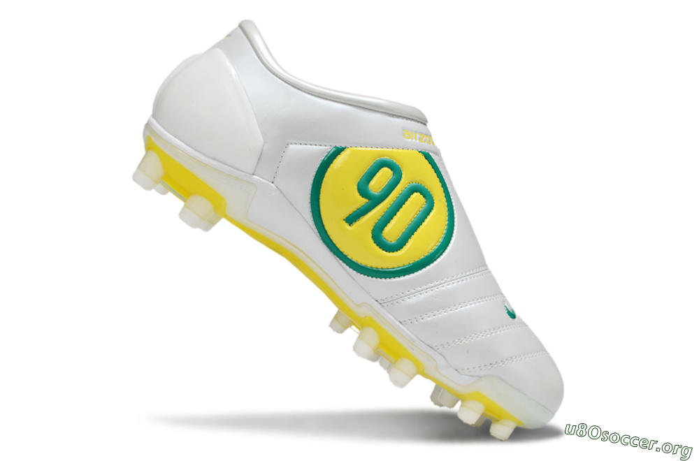 Nike Air Zoom Total 90 III FG Football Boots - White/Green/Yellow 4