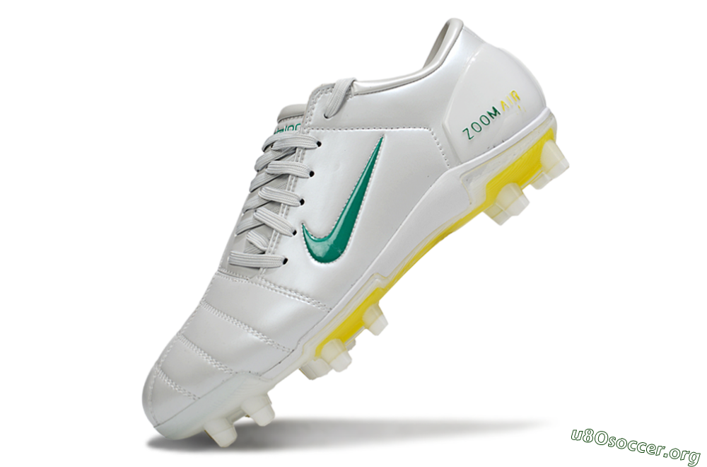 Nike Air Zoom Total 90 III FG Football Boots - White/Green/Yellow 5
