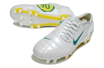 Nike Air Zoom Total 90 III FG Football Boots - White/Green/Yellow