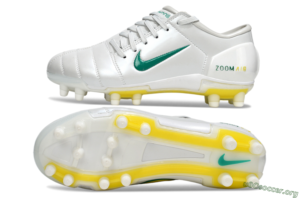 Nike Air Zoom Total 90 III FG Football Boots - White/Green/Yellow 1