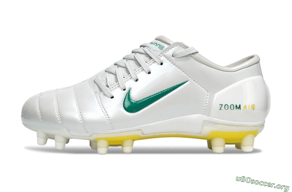 Nike Air Zoom Total 90 III FG Football Boots - White/Green/Yellow 3