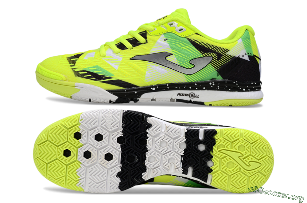 Joma Top Flex IC Football Shoes - Yellow/Silver/Black 1