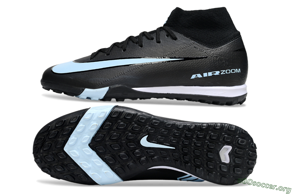 Nike Air Zoom Mercurial Superfly 10 Elite TF Football Shoes - Black/Jade/White 1