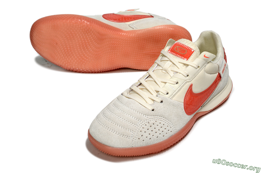 Nike Street Gato IC Football Shoes - Beige/Grey/Red 0