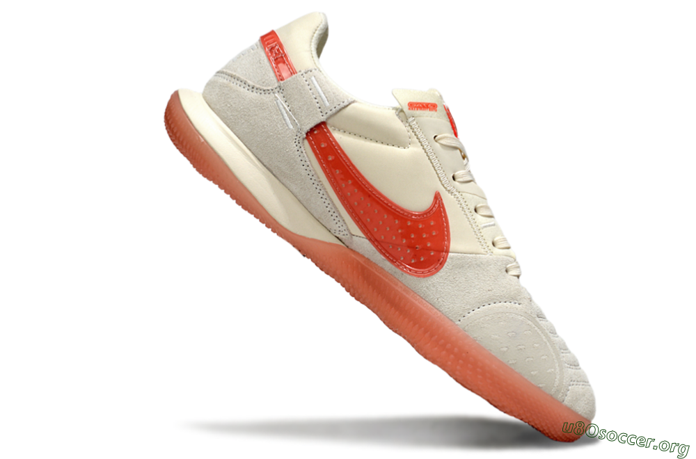 Nike Street Gato IC Football Shoes - Beige/Grey/Red 4