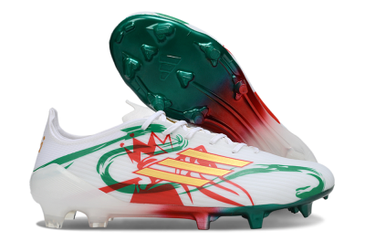 Adidas F50 Elite FG Football Boots - White/Green/Gold/Red