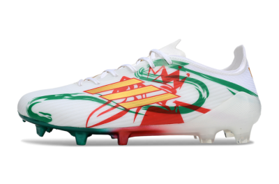 Adidas F50 Elite FG Football Boots - White/Green/Gold/Red