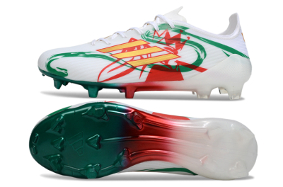Adidas F50 Elite FG Football Boots - White/Green/Gold/Red