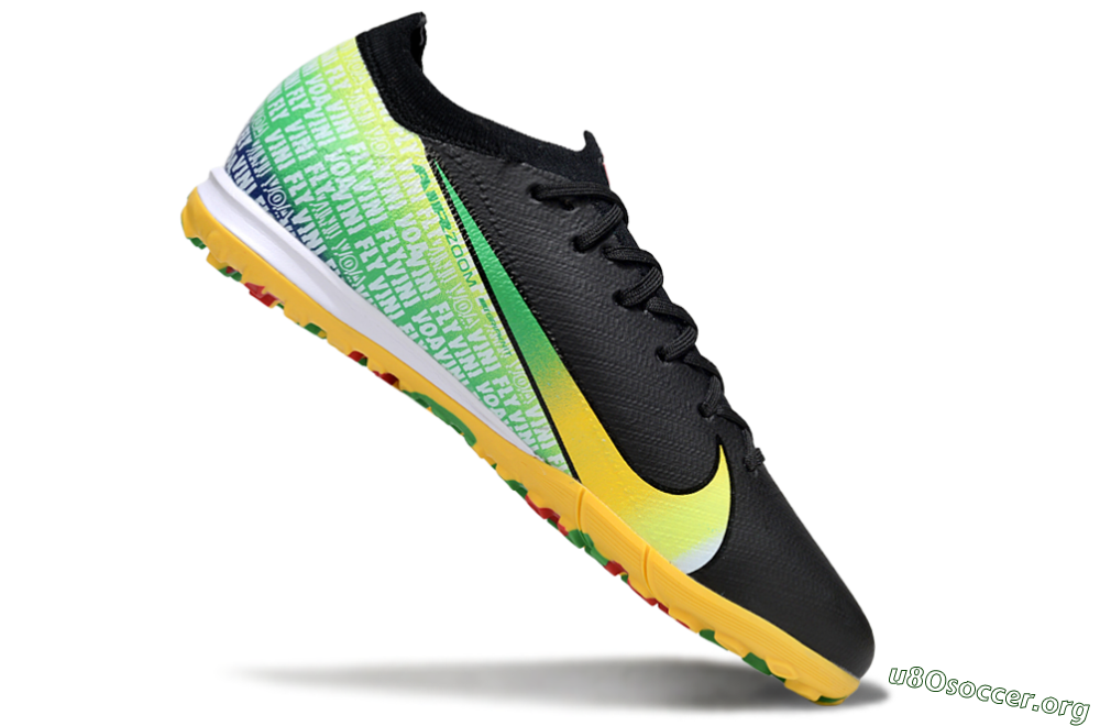 Nike Air Zoom Mercurial Vapor 16 Elite TF Football Shoes - Black/Yellow/Red 4