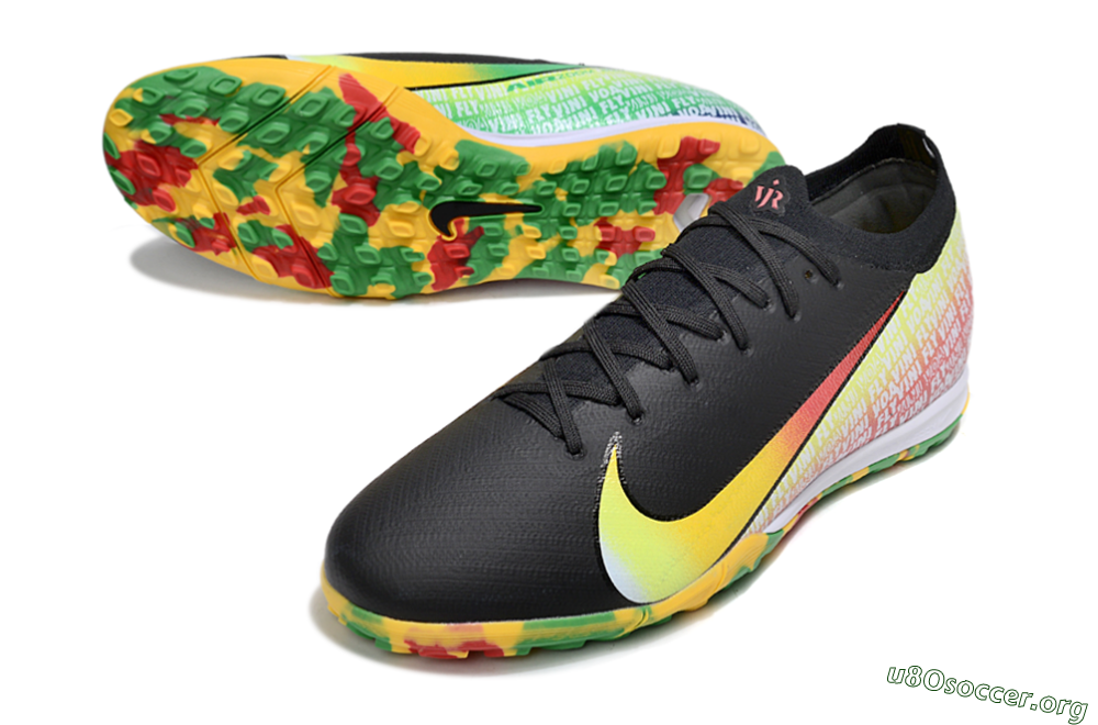 Nike Air Zoom Mercurial Vapor 16 Elite TF Football Shoes - Black/Yellow/Red 0