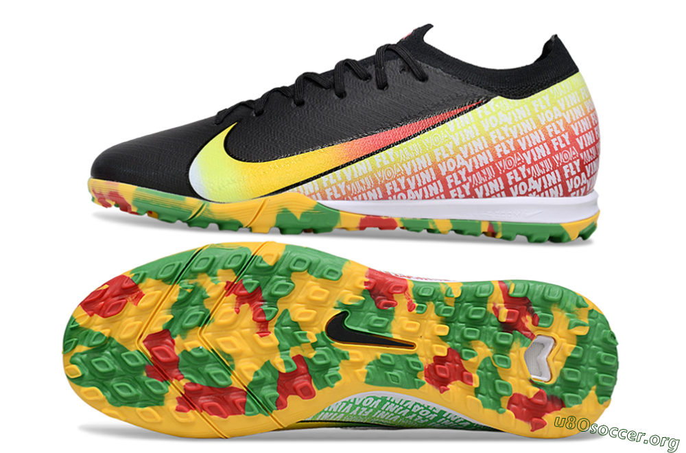 Nike Air Zoom Mercurial Vapor 16 Elite TF Football Shoes - Black/Yellow/Red 1