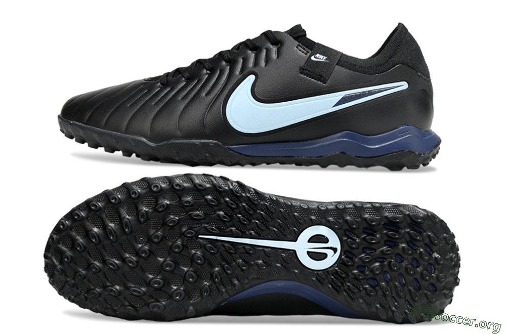 Nike Tiempo Legend 10 Pro TF Football Shoes - Black/Jade/Blue 1