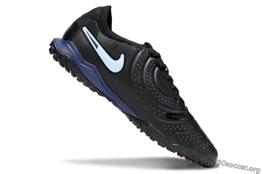 Nike Tiempo Legend 10 Pro TF Football Shoes - Black/Jade/Blue 4