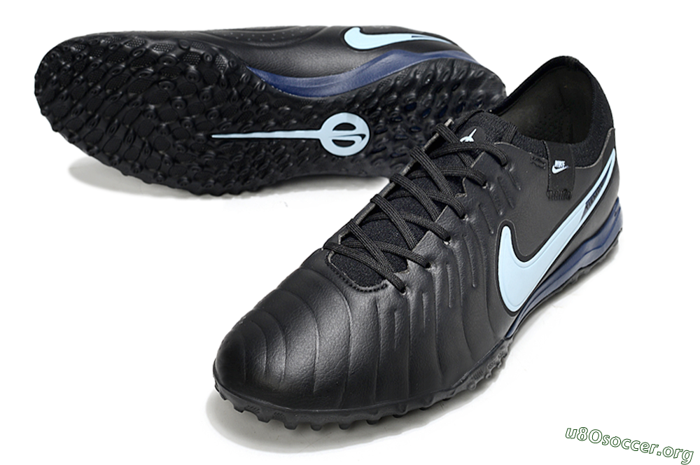 Nike Tiempo Legend 10 Pro TF Football Shoes - Black/Jade/Blue 0