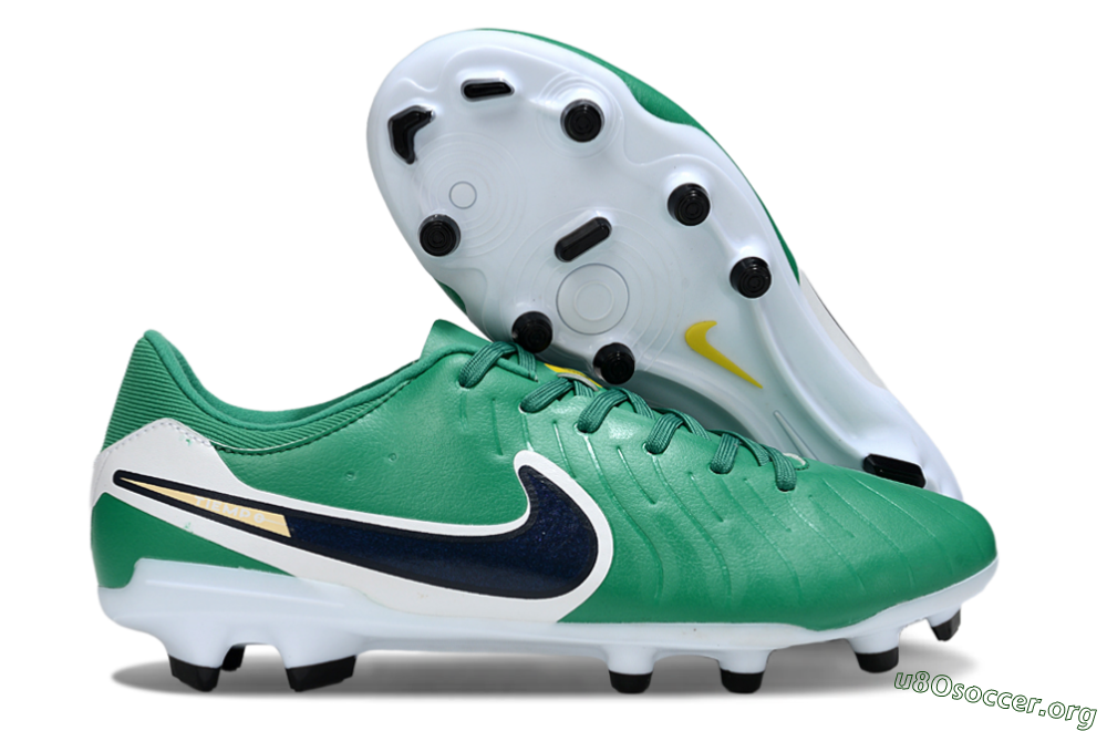 Nike Tiempo Legend 10 Academy FG Football Boots - Green/Blue/Yellow 2