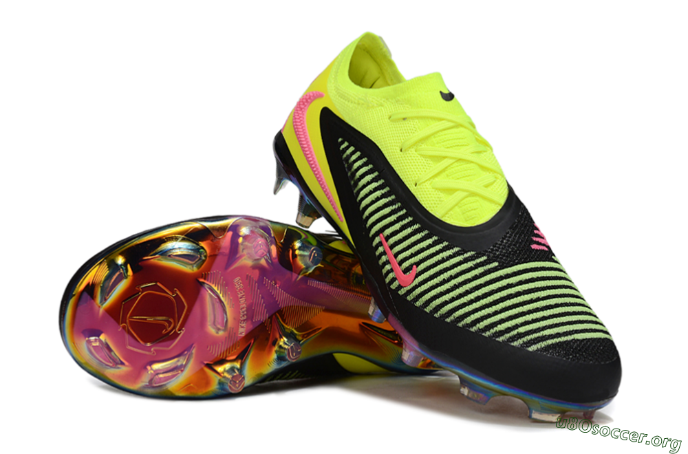Nike Phantom 6 Elite Low FG Football Boots - Yellow/Black/Pink 1