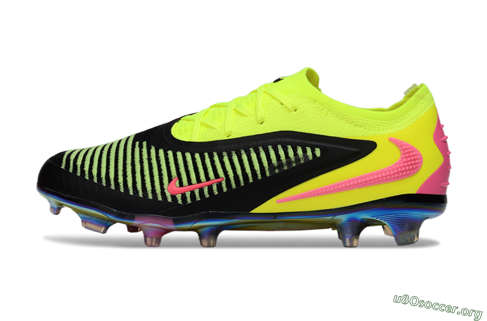 Nike Phantom 6 Elite Low FG Football Boots - Yellow/Black/Pink 3