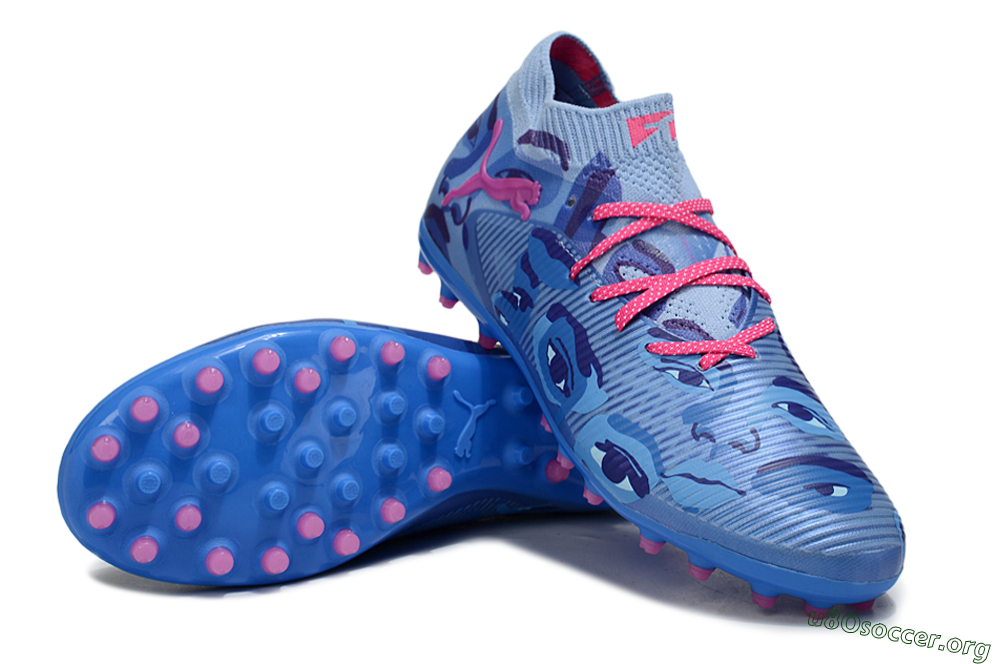 Puma Future 8 Ultimate MG Football Boots - Blue/Pink/Black 0