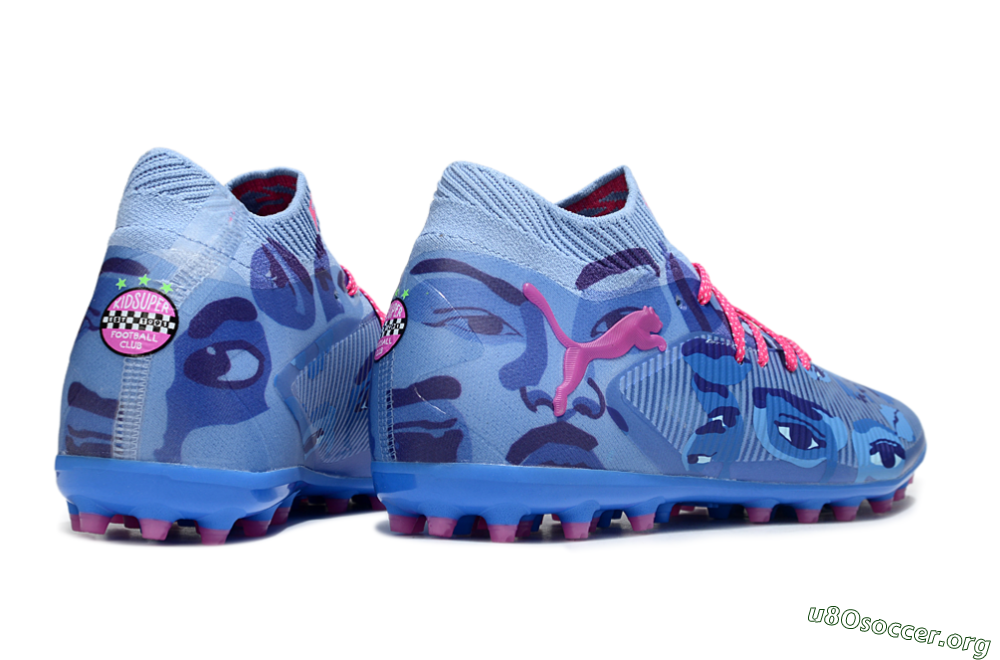 Puma Future 8 Ultimate MG Football Boots - Blue/Pink/Black 6