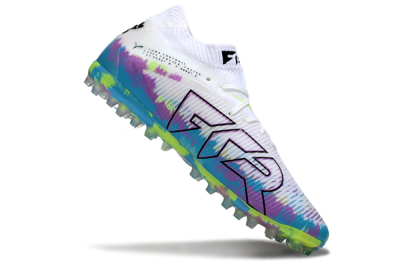 Puma Future 8 Ultimate MG Football Boots - White/Blue/Yellow