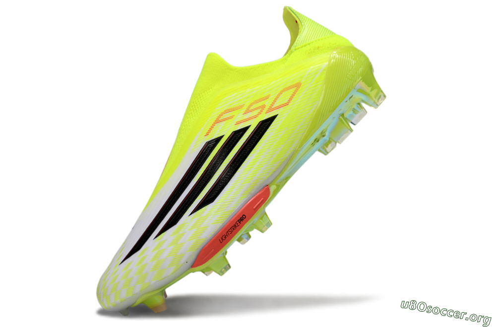 Adidas F50+ Elite Lightstrike Pro Laceless FG Football Boots - Yellow/Black/Red 5