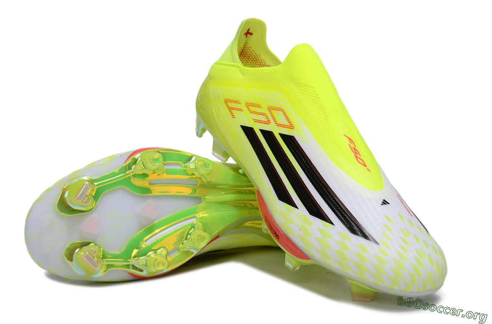 Adidas F50+ Elite Lightstrike Pro Laceless FG Football Boots - Yellow/Black/Red 0