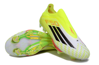 Adidas F50+ Elite Lightstrike Pro Laceless FG Football Boots - Yellow/Black/Red