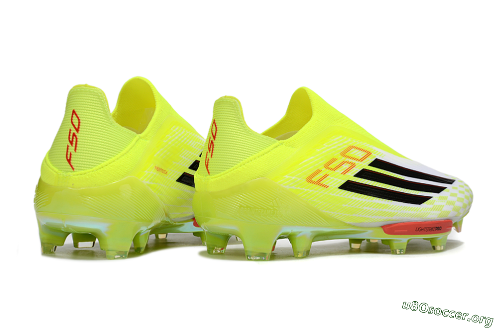 Adidas F50+ Elite Lightstrike Pro Laceless FG Football Boots - Yellow/Black/Red 6