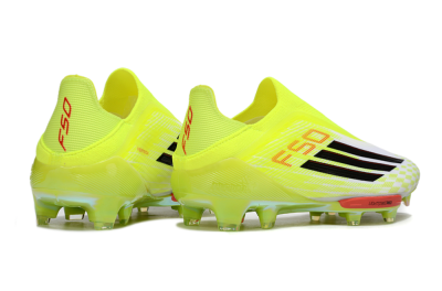Adidas F50+ Elite Lightstrike Pro Laceless FG Football Boots - Yellow/Black/Red