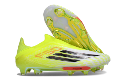 Adidas F50+ Elite Lightstrike Pro Laceless FG Football Boots - Yellow/Black/Red