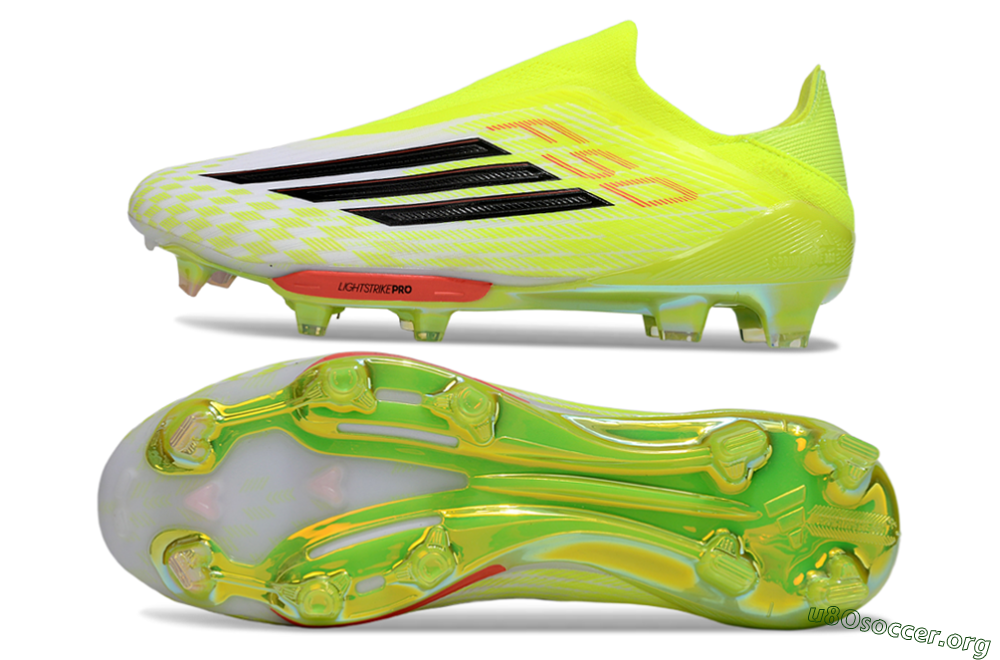 Adidas F50+ Elite Lightstrike Pro Laceless FG Football Boots - Yellow/Black/Red 1
